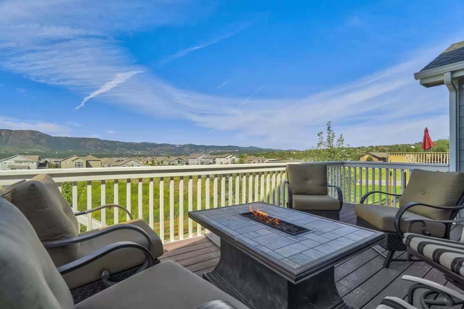 Welcome to Rangeview Pass! From this vantage point, you can appreciate the true scale of the Front Range views that define Colorado. The deck provides a private and functional extension of the home’s living space, designed for relaxation